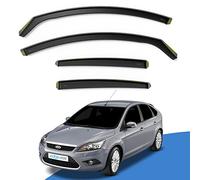 Premium Wind Deflectors For Ford Focus MK2 (2004-2011) 4/5 Door Saloon/Liftback 4pc, For Keep Your Car Ventilated in Rain Reduce Wind Turbulence
