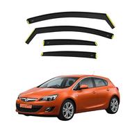 Premium Wind Deflectors For Vauxhall Astra J MK6 P09 2009-2016 5 Door Hatchback 4pcs Set - Keep Your Car Ventilated in Rain - Reduce Wind Turbulence - Tinted In-Channel Type (BWS)