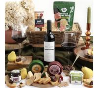 Premium Wine and Cheese Hamper - Cheese and Wine Hamper Gifts for Women & Men - Rioja Red Wine Gift - Artisan Cheese & Pâté - Wine Gifts For Men, Gourmet Mothers Day Hamper, Birthday Hampers For Men