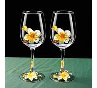 Premium Wine Carafe for White and Red Wine, Lead-Free Crystal, U Shaped with Stable Base, Ideal for Gifting(Yellow-2 Cups)