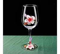 Premium Wine Carafe for White and Red Wine, Lead-Free Crystal, U Shaped with Stable Base, Ideal for Gifting(Pink-1 Cup)