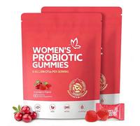 Premium Women's Probiotic Gummies Cranberry 18 Strains 5B CFU 60 x 2 Bags | 120 Gummies, 2 x 60-Count Pouches, Non-GMO, Gluten-Free, Lactobacillus Formula
