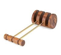 Premium Wood Cutting Board Holder Stand - Solid Acacia Wood Stand with Brass - Kitchen Chopping Board Rack by the Apace Living Premier Collection