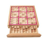 Premium Wood Sudoku Puzzle Toy for 6+ Logical Development Game with Storage Educational Wooden Dolls