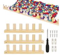 Premium Wooden Adjustable Knitting Loom Kit - Chunky Yarn Loom with Smooth Pegs, Expandable Modular Design for Blankets Scarves Afghans, Beginner-Friendly Weaving Board with Assembly Tools