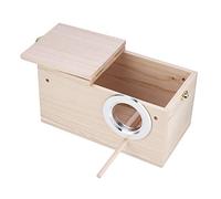 Premium Wooden Bird Nesting Box, Comfortable Breeding Box Secure Nest for Cockatiels Parakeets and Various Small Pet Birds (Right opening)