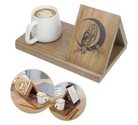 Premium Wooden Book Stand Holder Organiser - Space Saving Triangular Design Bookshelf Any Room - Hold Books, Tablets, Glasses, Drinks - Preserve Books No Creases or Folded Pages - Readers Gift