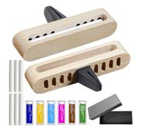 Premium Wooden Car Air Freshener Vent Clip - Car Air Diffuser - CAR Aromatherapy, Box of Scents Cars Fresheners Long Lasting with Magnetic Clip, AIR Fresheners Accessories for Cars Decoration