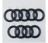 Premium Wooden Curtain Rings for Door and Window Decoration, 24 Pieces | Wood Drapery Rod Rings | Inner Dia 1.75 Inch and Outer Dia 2.5 Inch (Ebony Wood)