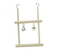 Premium Wooden Parrot Swing Set with Hanging Hammock And Treats, 5 Pcs