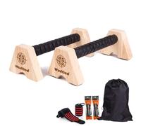 Premium Wooden Push Up Bars,Parallettes Bars for Calisthenics,Push Up Handles,Calisthenics Equipment for outdoor&home,Complete Push-Up Workout Kit,Solid rubber wood