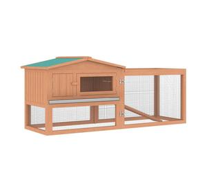 Premium Wooden Rabbit Hutch 2 Tier Large Coop Run - Durable, Spacious, Versatile
