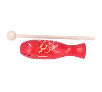 Premium-woodfish Percussion Instrument, Exquisite Craftsmanship, Clear Timbres for the Development of the Practical Skills of the Children, Ideal, a Fish, a stick. (#1)