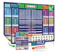 Premium World Cup Game Plan 2026 Poster - A2 World Cup Planner 2026 - 2-in-1 Double-Sided for Wall or Door - All 104 Games, German Kick-off Times, Stadiums, World Rankings and More (84 x 60 cm, Folded