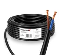 Premium X Hose Line H05VV-F 2 x 2.5 mm² - Flexible PVC Connection Cable for Indoor Electrical Connections - 10 Metres
