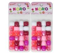 Premium X Large Pony Beads - 48 PC, 18x15 mm, Pink Mix - Cool Beads for Hair Braids & Kids Crafts