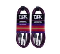 Premium XLR Cable for a Clear Audio Signal with Balanced Male to Female Microphone Lead, plus Cable Tie, for professional DJ, stage and studio (Purple, 2 x 6m)