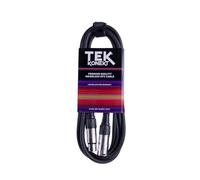 Premium XLR Cable for a Clear Audio Signal with Balanced Male to Female Microphone Lead, plus Cable Tie, for professional DJ, stage and studio (Black, 10m)