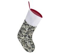 Premium Xmas Stocking Knitted Cotton Festive Digital Camo Printed Christmas Stockings for Family, Hanging Xmas Decoration Stockings for Fireplace Gift Fillers