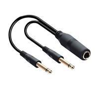 Premium Y Shaped 6.35mm Splitter Cable Gold Coated Connectors 6.35mm Cord For Guitar Enhancers Studio Devices Gold Plate Stereo Y Cable