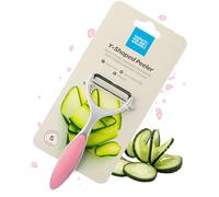 Premium Y Shaped Vegetable Peeler - Taylors Eye Witness, Great Kitchen Gadget, with Sturdy Zinc Aluminum Construction with Silver and Cherry Blossom Colour, Glides Easily Over Apple, Carrot Or Potato