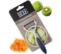Premium Y Shaped Vegetable Peeler - Taylors Eye Witness, Great Kitchen Gadget, with Sturdy Zinc Aluminum Construction with Shiny Silver Colour, Glides Easily Over Apple, Carrot Or Potato, Denim Blue