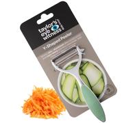 Premium Y Shaped Vegetable Peeler - Taylors Eye Witness, Great Kitchen Gadget, with Sturdy Zinc Aluminum Construction with Silver and Lichen Green Colour, Glides Easily Over Apple, Carrot Or Potato.