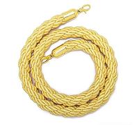 Premium Yellow Crowd Control Rope Queue Line Barrier - 6ft Twisted Hemp Rope with Hooks for Restaurants Hotels Cinemas - & Safe Queue Management Solution