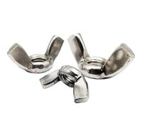 Premium Zinc Alloy Wing Nuts,2/5/10pcs M3 M4 M5 M6 M8 M10 M12 304 Stainless Steel Adjust Thumb Nut Hand Tighten Thumbnut Ear Wing Nut(10pcs M5)(2pcs M12)