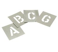 Premium Zinc Stencils Set For Crafting - 27 Letters In 2 Inch Size With Convenient Wallet