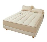 Premium Zippered Mattress Encasement, Quilted Bed Mattress Cover with 12" Deep Pocket, Durable Noiseless Zipper, Breathable, Waterproof Mattress Protector(Khaki,120 * 200+20cm)
