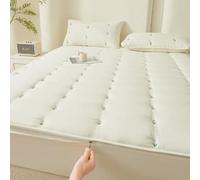 Premium Zippered Mattress Encasement, Quilted Bed Mattress Cover with 12" Deep Pocket, Durable Noiseless Zipper, Breathable, Waterproof Mattress Protector(White,120 * 200+23cm)
