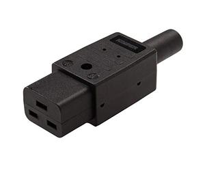 PremiumCord 230 V 16 A mains socket, IEC C19, IEC60320, colour: black