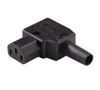 PremiumCord 230V Female Power Connector 90° Angled 10A IEC C13 Colour: Black