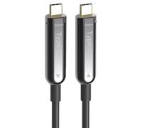 PremiumCord 4K Active Optical USB-C Video Cable, UHD 4K @ 60Hz, Length 30 m | USB-C Male to Male HDCP/EDID/CEC/3D, 4K 2160p 60Hz, Full HD 1080p, Dolby TrueHD, Gold Plated Connectors