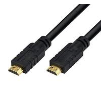 PremiumCord 4K High Speed HDMI 2.0 Cable M/M 18Gbps with Amplifier, Compatible with Video 4K @ 60Hz, Deep Colour, 3D, ARC, HDR, 3x Shielded, Gold-Plated Connectors, Black, 30 m