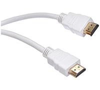 PremiumCord 4K High Speed HDMI + Ethernet Cable 1.5 m, Compatible with Video 4K 2160p, Full HD 1080p, Deep Colour, 3D, ARC, HDR, 3x Shielded, 10.2 Gbps, Gold-Plated Connectors, White
