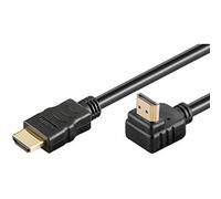 PremiumCord 4K High Speed HDMI + Ethernet Cable 5 m, Compatible with Video 4K 2160p, Full HD 1080p, Deep Color, 3D, ARC, 3x Shielded, 10.2 Gbps, Gold-Plated 90° Connections, Black