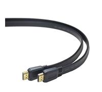 PremiumCord 4K High Speed HDMI Flat Cable + Ethernet 3M Compatible with Video 4K 2160P, Full HD 1080P, Deep Color, 3D, Arc, 3x Shielded, 10, 2Gbps, Gold Plated Connectors, Black