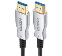 PremiumCord 4K Optical Active Ultra High Speed HDMI 2.0 Fibre Optic Cable M/M, 18 Gbps, Compatible with 4K@60Hz Video, 3D, Edid, ARC, HDR, Dolby TrueHD, Gold-Plated Connectors, 20 m
