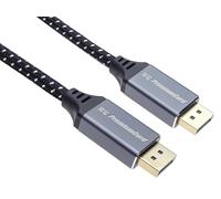 PremiumCord 8K DisplayPort 1.4 Cable M/M 1.5 m, DisplayPort to DisplayPort, 32.4 Gbps, Video 8 K @ 60 Hz, 4 K @ 120 Hz 2160p, HDCP 2.2, Gold-Plated Connectors, Textile Braided Cable
