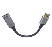 PremiumCord 8K Displayport to HDMI M/H Adapter, 8K@60Hz, 4K@144Hz, DP 1.4, HDMI 2.1, HDR 10, HDCP 2.2, Gold Plated Connectors, Metal Design, 20 cm