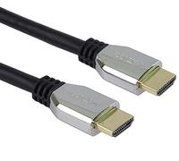 PremiumCord 8K Ultra High Speed HDMI 2.1 Cable M/M 48Gbps with Ethernet, Compatible with Video 8K@60Hz, Deep Color, 3D, eARC, HDR, 3X Shielded, Gold-Plated Connectors, Silver Zinc Connectors, 1 m