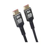 PremiumCord 8K Ultra High Speed HDMI 2.1 Cable M/M 48Gbps with Ethernet, Video Resolution 8K @ 60Hz, Deep Colour, 3D, EDID, ARC, HDR, 3x Shielded, Textile Cable Braid, Gold-Plated, Length 3 m
