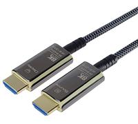 PremiumCord 8K Ultra High Speed HDMI 2.1 Optical Active Fibre Optic Cable 48Gbps HDMI 2.1 3D EDID ARC HDR Resolution 8K@60Hz 4320p 4K@120Hz Gold Plated Length 10m