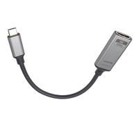 PremiumCord 8K USB-C to HDMI M/F Adapter, HDMI 2.1, UHD 8K 4320p 60Hz, 4K 2160p 144Hz, HDR10+, HDCP 2.3, 48Gbps, Aluminum Housing, Space Grey, 20cm