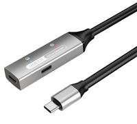 PremiumCord Active USB-C Extension Cable with Repeater 20 m, Type-C Female to Male, USB 3.2 Gen 1 SuperSpeed 5 Gbit/s, 2x Shielded, AWG20/28, Aluminium Housing, Colour Black, Length 20 m