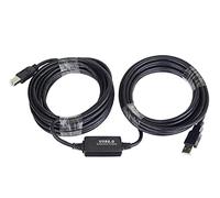 PremiumCord Active USB Extension Cable with Repeater 15m, USB A Male to B Male, High Speed Cable, 2X Shielded, AWG20/28, Colour: Black, Length 15 m