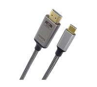 PremiumCord Cable USB-C to HDMI 2.1, USB 3.2 Type C Male to HDMI 2.1 Male, Resolution 8K @ 60Hz, 4K @ 144Hz, Full HD 1080p, HDCP2.2, Colour: Black, Length: 2 m