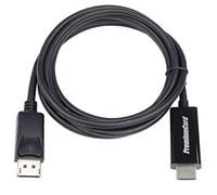 PremiumCord DisplayPort to HDMI M/M 3 m, DP to HDMI 1.3, up to 2.25 Gbps, Compatible with Video Full HD 1080p 60Hz, Black